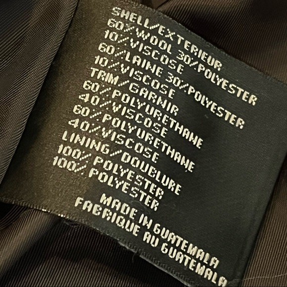 Via Spiga Red Wool + Black Faux Leather Posh Peatcoat - Picture 12 of 16